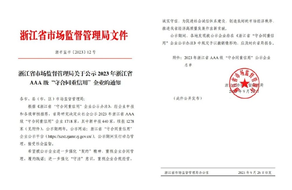 球王会家具喜获AAA级“守条约重信用”企业声誉称呼